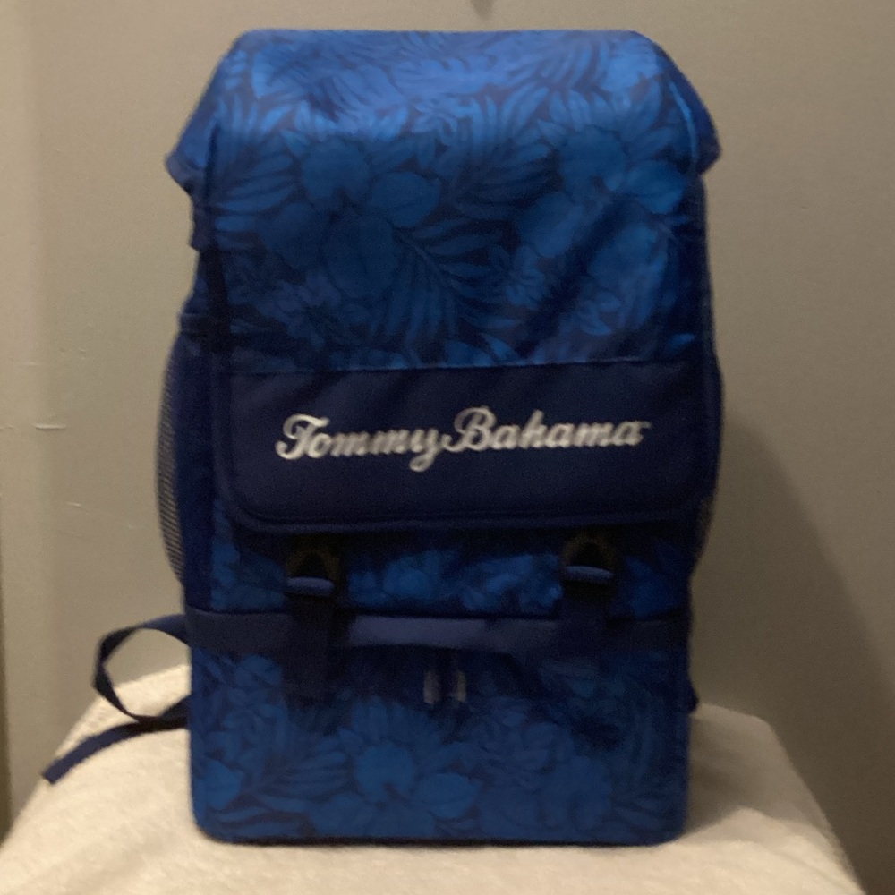 Tommy Bahama Floral Blue Cooler Backpack